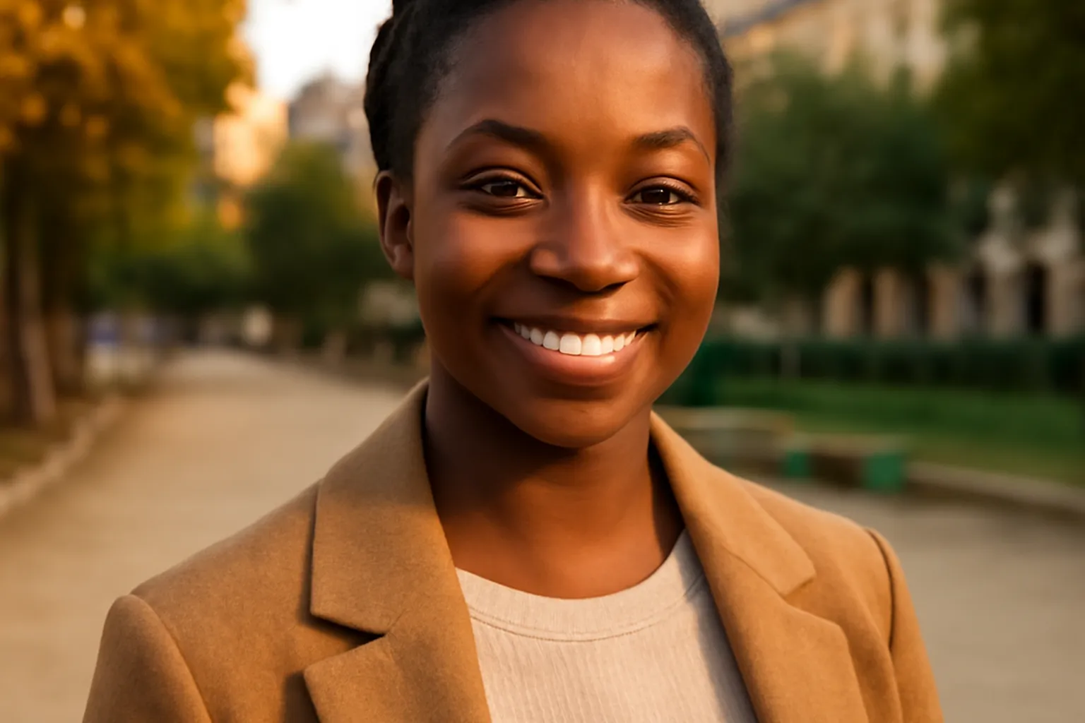 Homme consultant un profil de rencontre africaine sérieux sur son téléphone, symbole de recherche authentique et gratuite