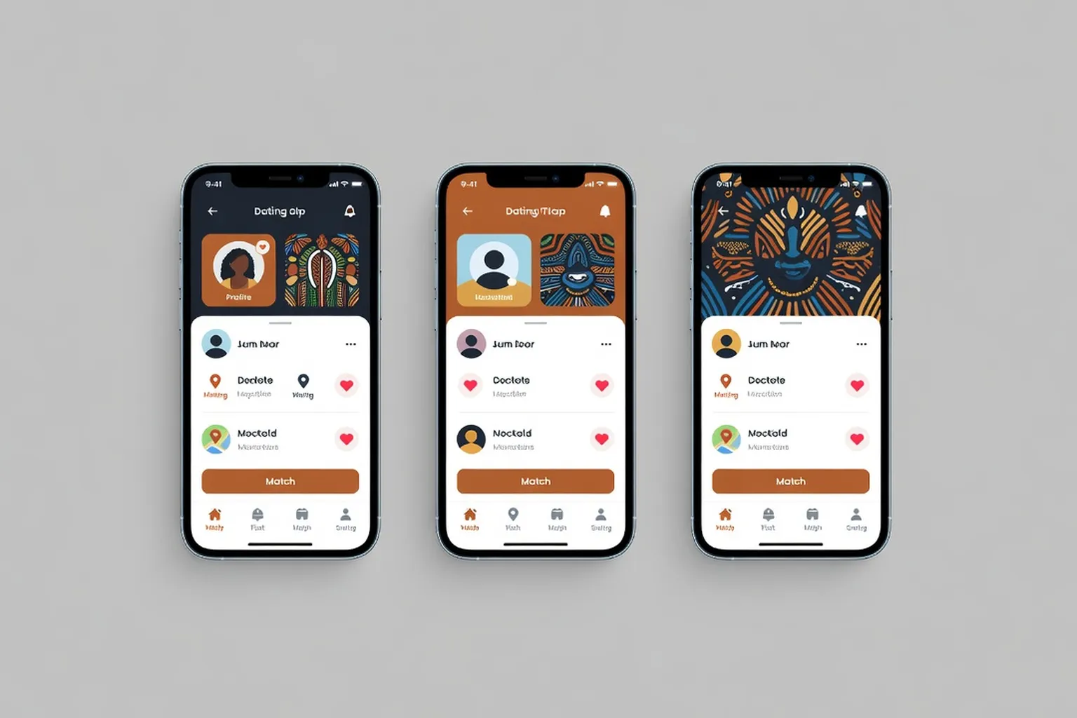 Interface de comparaison de sites de rencontre africains sur smartphone