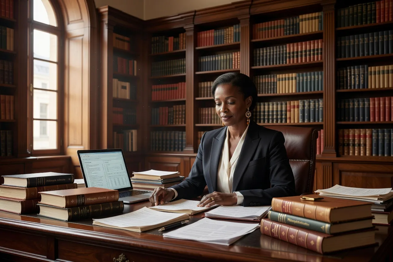 Dr Fatimata Diallo sociologue diaspora africaine dans son bureau à la Sorbonne Paris