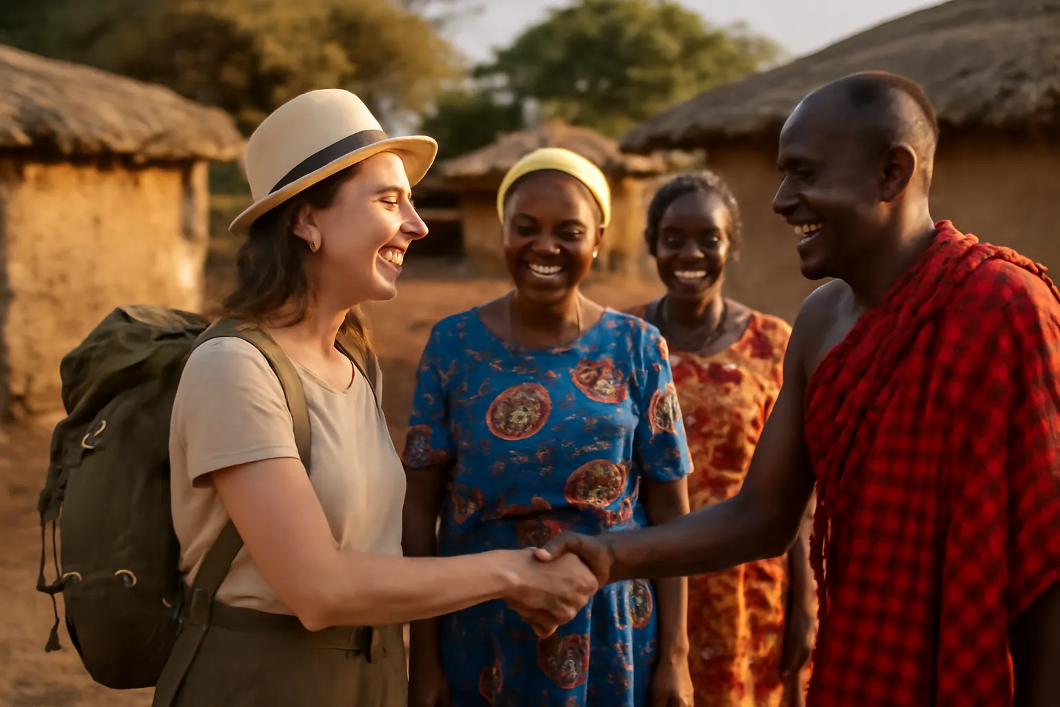 Echange culturel et rencontre entre deux personnes de cultures differentes